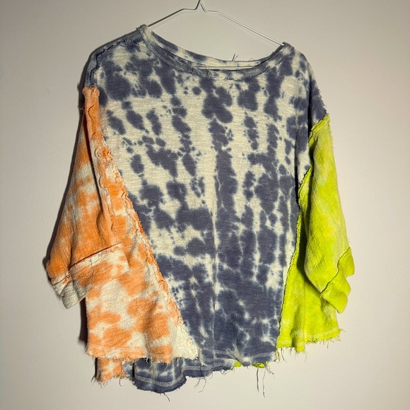 Free People Tops - free people tie dye short sleeve top size small